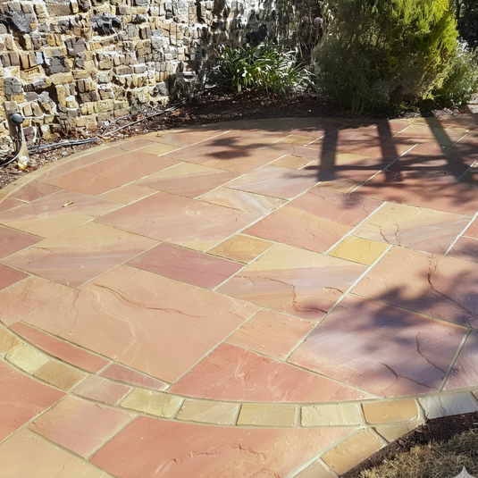 Modak Indian Sandstone Paving - 900 x 600 x 22mm - Hand Cut & Riven