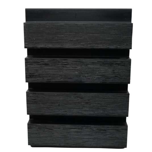 Slatted Midnight - Black Composite Cladding - Cladding Board - 2500 x 200 x 26 mm