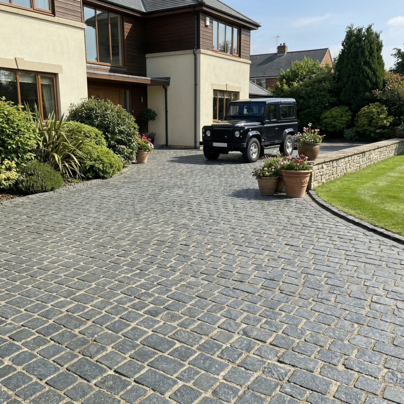 Load image into Gallery viewer, Dark Grey Granite Cobbles - 100 x 100 x 60mm Pack - Cropped
