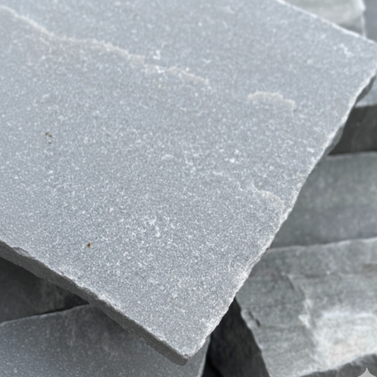 Kandala Grey Indian Sandstone Paving - 900 x 600 x 22mm - Hand Cut & Riven