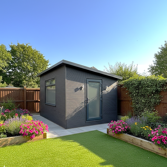 Slatted Stone - Grey Composite Cladding - End Piece - 2200 x 49.25 x 49.25 mm