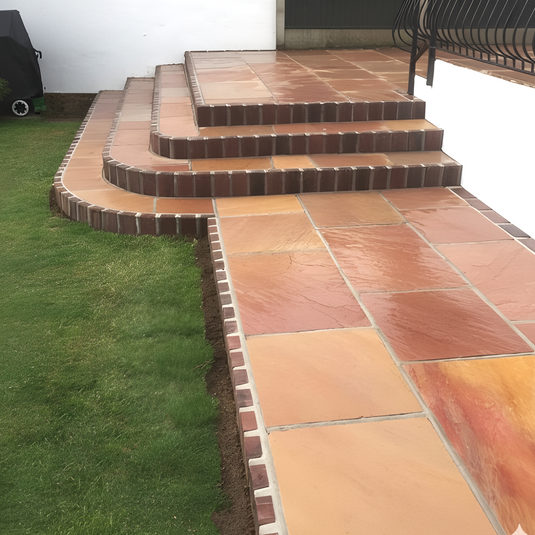 Modak Indian Sandstone Paving - 900 x 600 x 22mm - Hand Cut & Riven