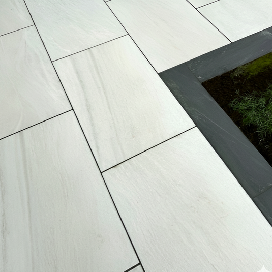 Everest Pearl - Grey Porcelain Paving Tiles - 900 x 600 x 20mm