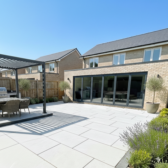 Himalayan - White Porcelain Paving Tiles - 900 x 600 x 20mm