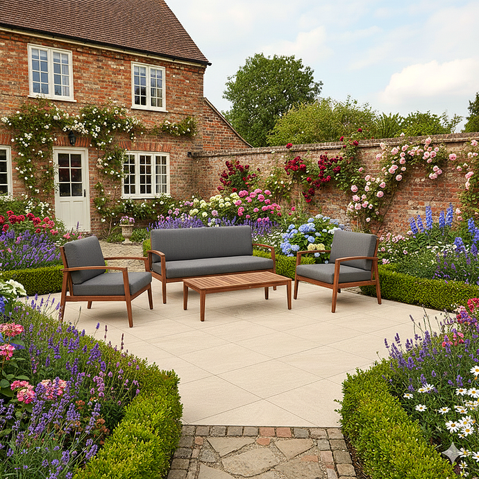 Aruba - Beige Porcelain Paving Tiles - 600 x 600 x 20mm