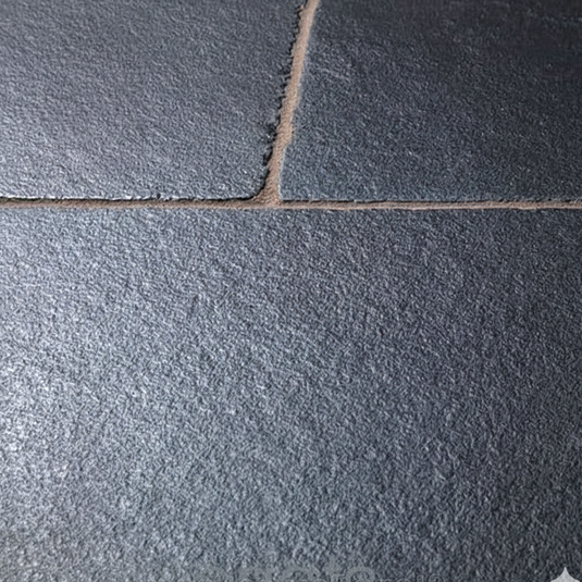 Kota Black Limestone Paving - Patio Pack - Mixed Sizes - Sawn & Riven