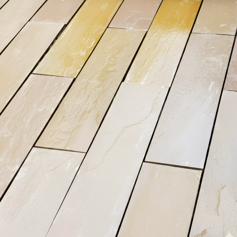 Load image into Gallery viewer, Raj Green Indian Sandstone Planks - 900 x 150 x 22mm - Sawn &amp; Honed
