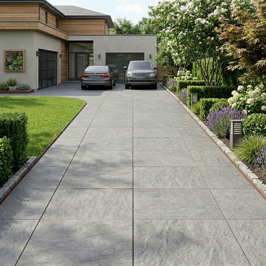 Rasa - Grey Porcelain Paving Tiles - 900 x 600 x 20mm