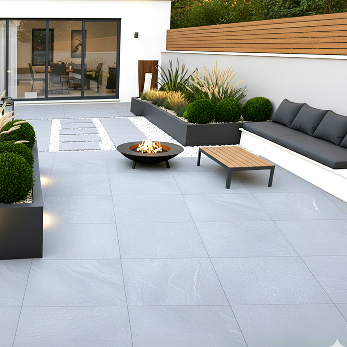Aruba - Grey Porcelain Paving Tiles - 600 x 600 x 20mm