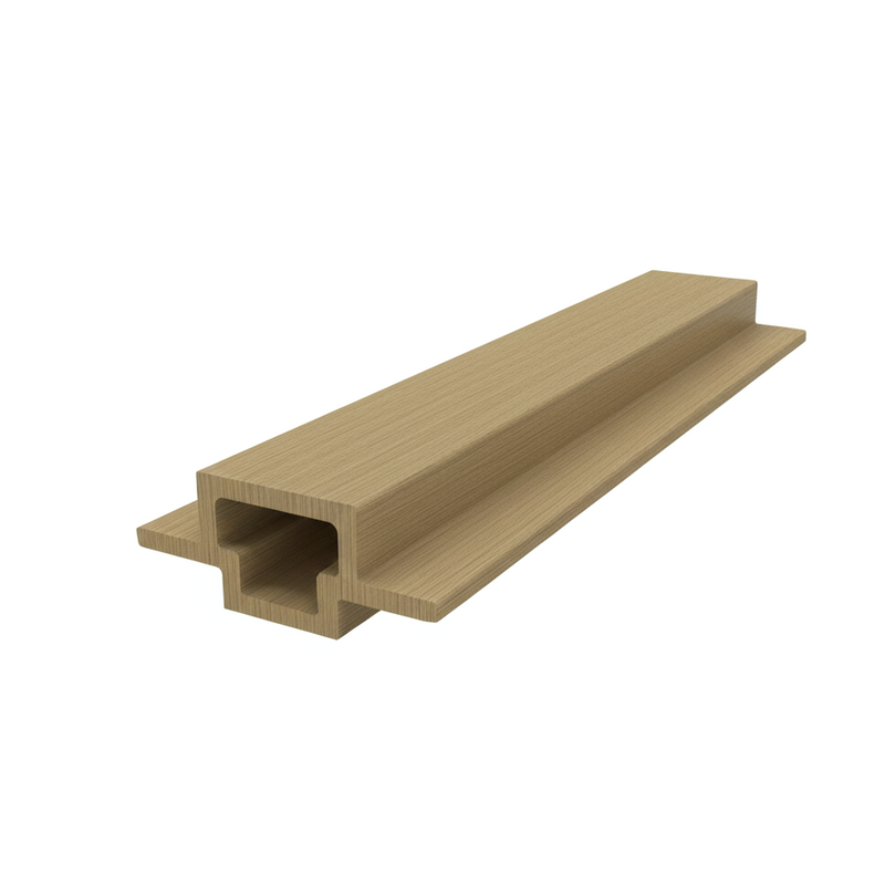 Load image into Gallery viewer, Slatted Natural Oak - Brown Composite Cladding - Connector Piece - 2200 x 49.25 x 49.25 mm
