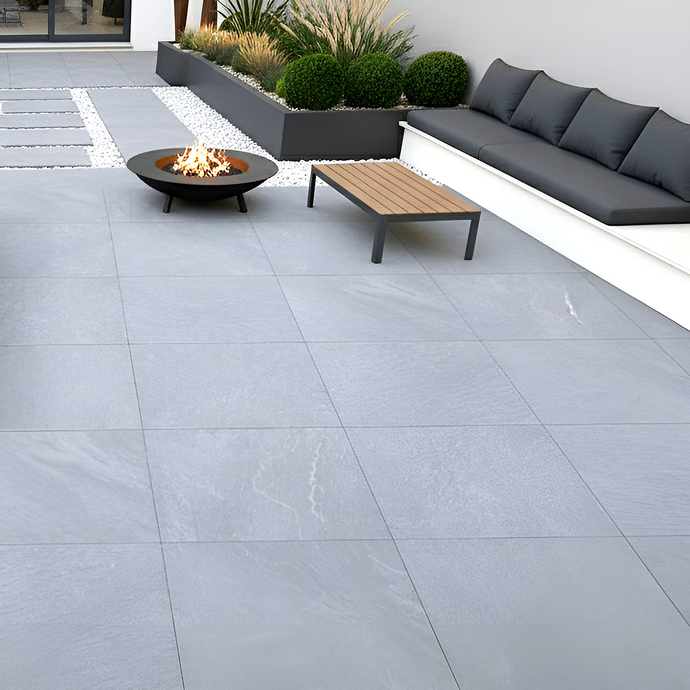 Aruba - Grey Porcelain Paving Tiles - 600 x 600 x 20mm