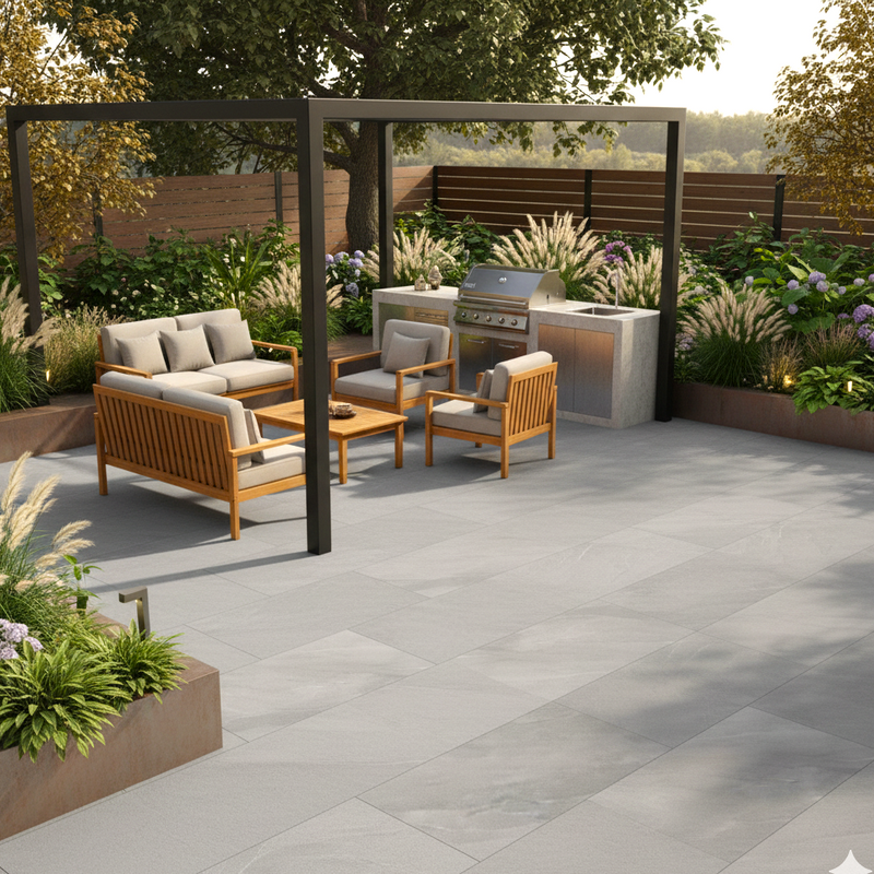 Load image into Gallery viewer, Titan - Grey Porcelain Paving Tiles - 1200 x 600 x 20mm
