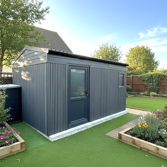 Slatted Stone - Grey Composite Cladding - End Piece - 2200 x 49.25 x 49.25 mm