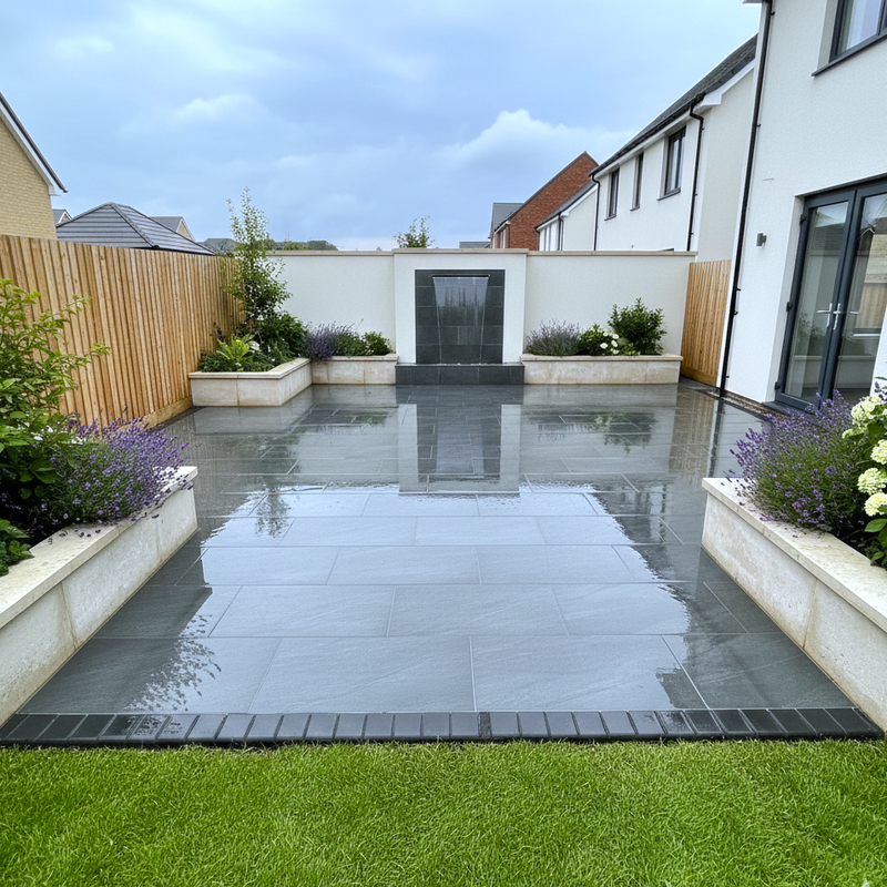 Load image into Gallery viewer, Anthracite - Black Porcelain Paving Tiles - 900 x 600 x 20mm
