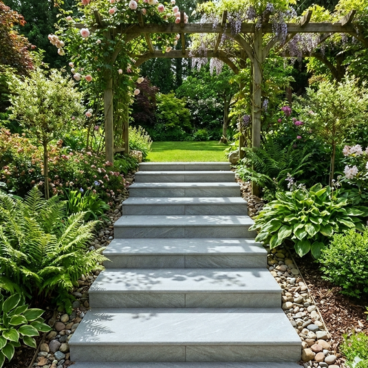 Kandala - Grey Porcelain Paving Tiles - 900 x 600 x 20mm - Bullnose Edge