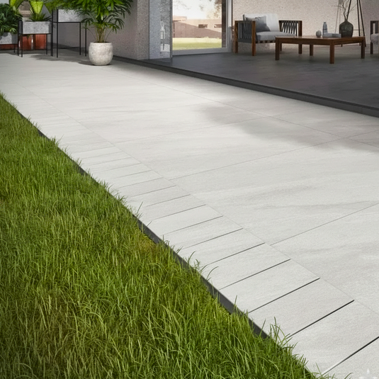 Quartz - White Porcelain Setts - 200 x 100 x 20mm