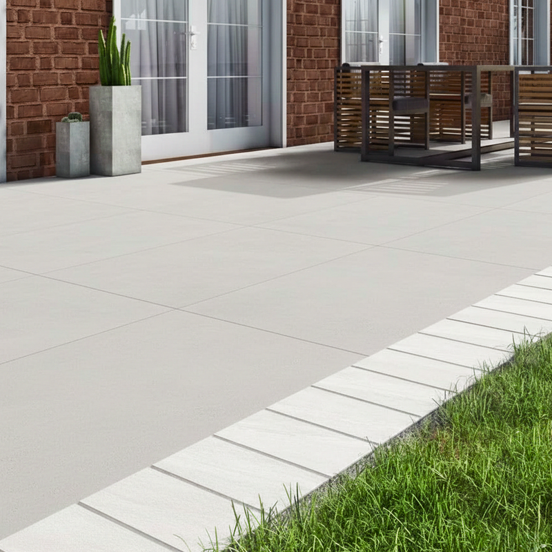 Load image into Gallery viewer, Quartz - White Porcelain Setts - 200 x 100 x 20mm
