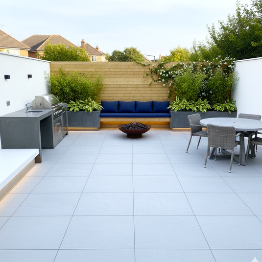 Aruba - Grey Porcelain Paving Tiles - 600 x 600 x 20mm