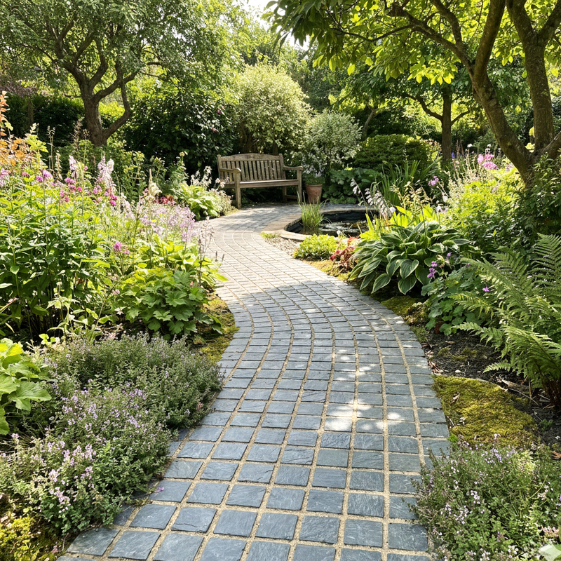 Load image into Gallery viewer, Dark Grey Granite Block Paving - 100 x 100 x 50mm - Sawn &amp; Flamed
