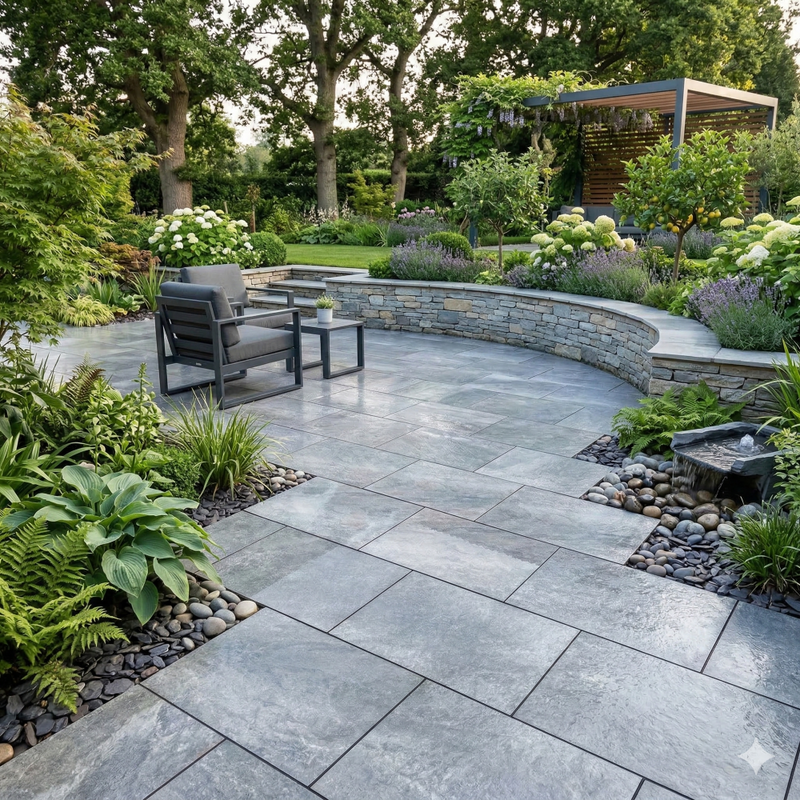 Load image into Gallery viewer, Himalayan - Black Porcelain Paving Tiles - 900 x 600 x 20mm
