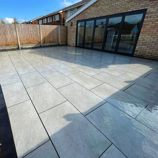 Castle - Grey Porcelain Paving Tiles - 900 x 600 x 20mm