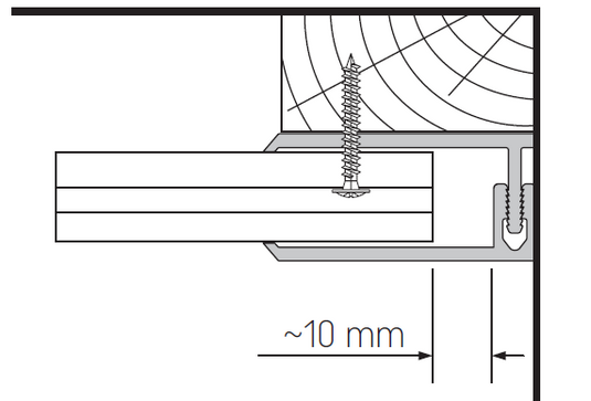 VOX Kerrafront - PVC Cladding - Starting Trim (White) - 3000 x 35 mm x 13mm