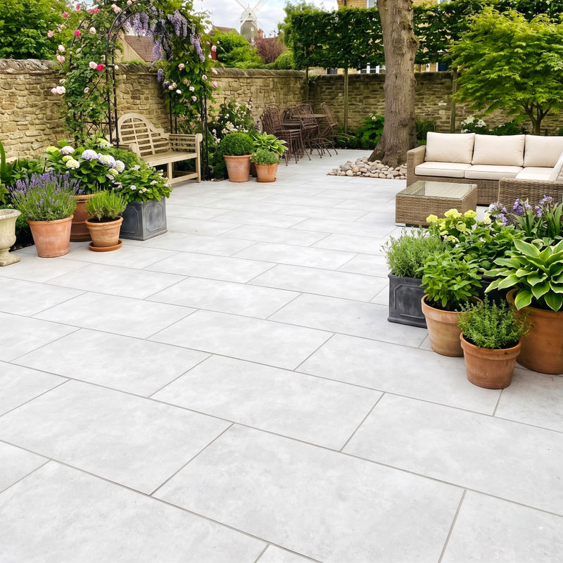 Load image into Gallery viewer, Luna Off - White Porcelain Paving Tiles - 1200 x 600 x 20mm

