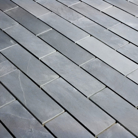 Brazilian - Black Slate Planks - 600 x 147 x 20mm - Sawn & Riven