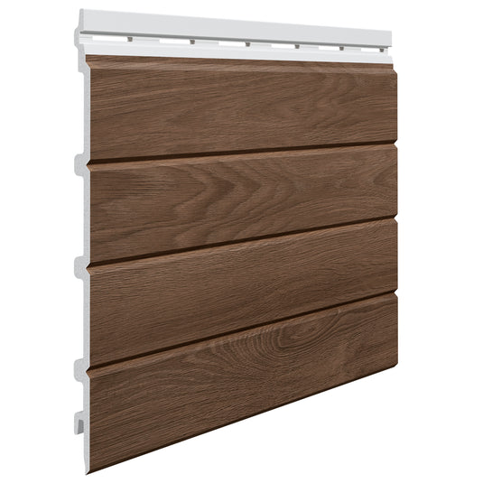 VOX Kerrafront Dark - Brown PVC Cladding - Fourfold Cladding Board - 2950 x 332 mm