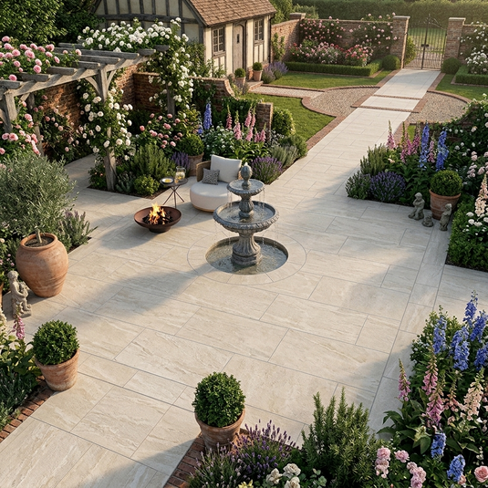 Rasa - Beige Porcelain Paving Tiles - 900 x 600 x 20mm