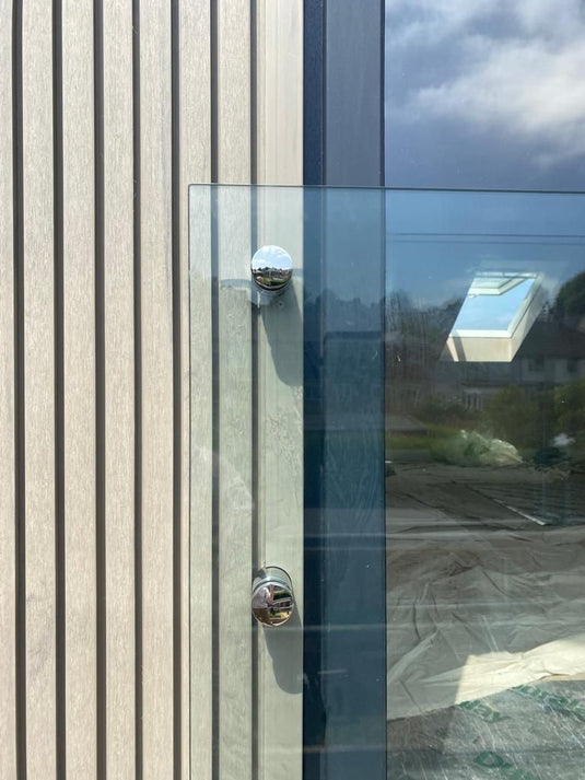 Slatted Misty Wood - Grey & Brown Composite Cladding - Connector Piece - 2200 x 49.25 x 49.25 mm