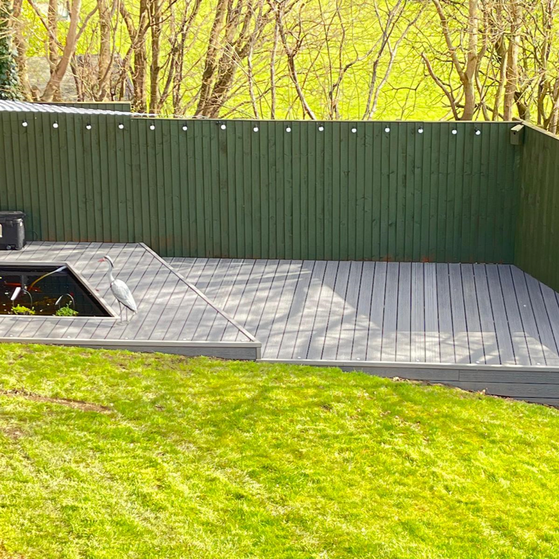 Load image into Gallery viewer, Soho Slate - Grey Composite Decking - Bullnose Decking Board - 3600 x 140 x 25 mm

