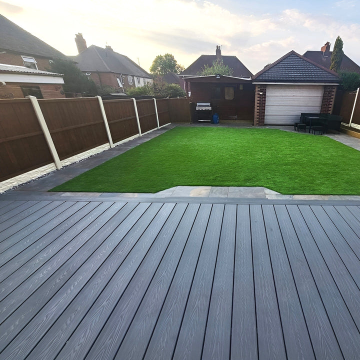 Soho Charcoal - Black Composite Decking - Decking Board - 3600 x 146 x ...