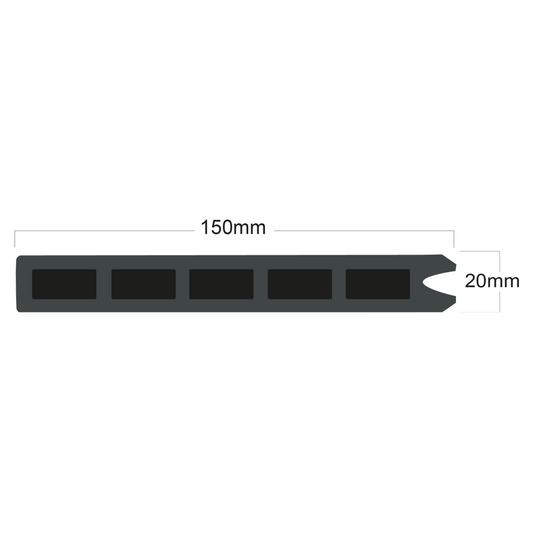 Maple - Brown Premium Composite Fencing - Top Board - 1830 x 150 x 20mm
