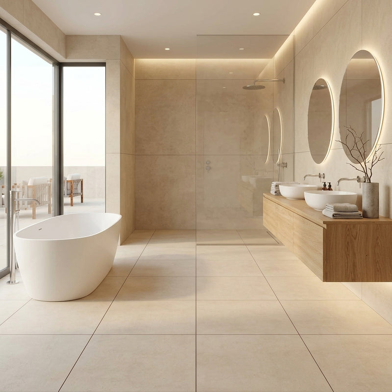 Load image into Gallery viewer, Ark Ivory - Beige Porcelain Paving Tiles - 600 x 600 x 7mm
