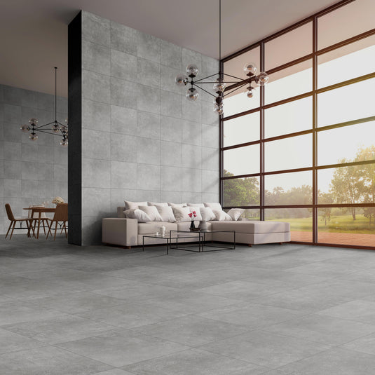 Ark Silver - Grey Porcelain Paving Tiles - 600 x 600 x 20mm