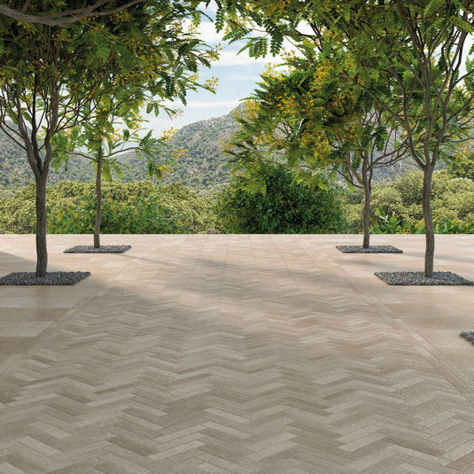 Arlington Taupe - Beige Porcelain Setts - 280 x 70 x 20mm