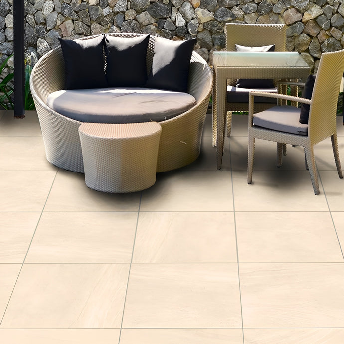 Aruba - Beige Porcelain Paving Tiles - 600 x 600 x 20mm