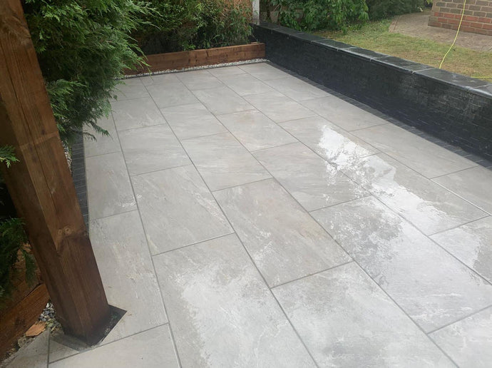 Ash Rock - Grey Porcelain Paving Tiles - 1000 x 500 x 20mm