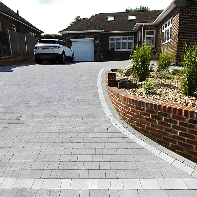 Dark Grey Granite Block Paving - 250 x 150 x 50mm - Sawn & Flamed