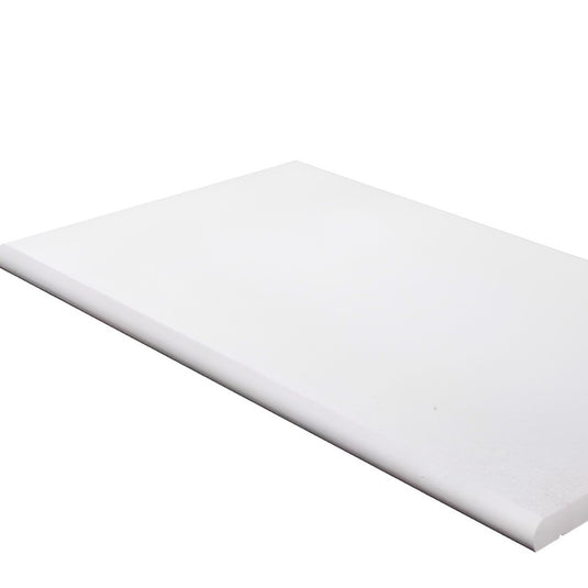 Himalayan - White Porcelain Paving Tiles - 900 x 600 x 20mm  - Bullnose Edge