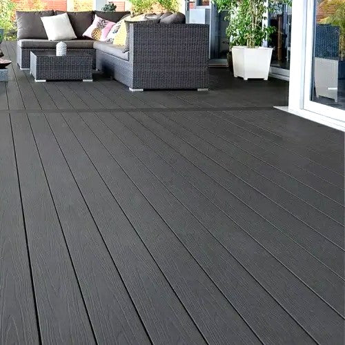 Soho Charcoal - Black Composite Decking - Decking Board - 3600 x 146 x 25 mm