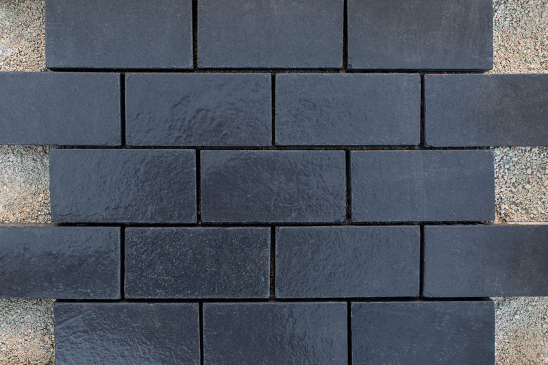 Load image into Gallery viewer, Kota Black Limestone Block Paving - 200 x 100 x 50mm - Sawn &amp; Riven
