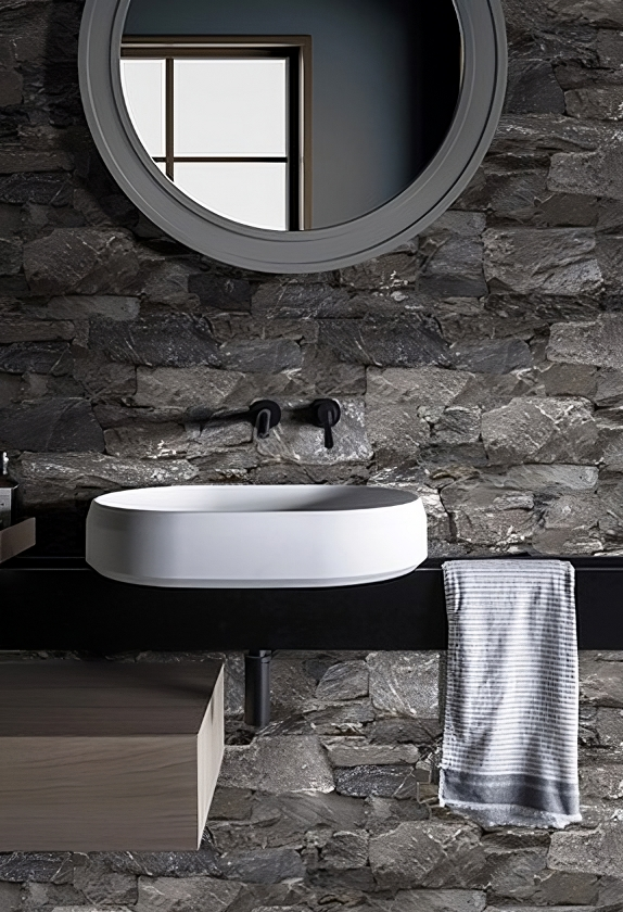 Load image into Gallery viewer, Colorado Graphite - Black Porcelain Wall Cladding Tiles - 400 x 160 x 9mm
