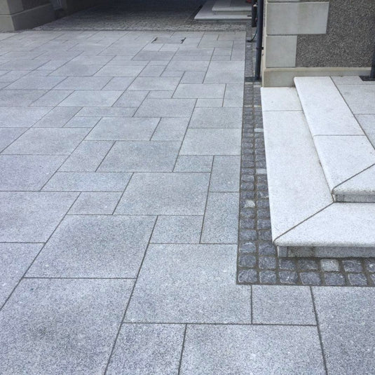 Dark Grey Granite Paving - Patio Pack - Mixed Sizes - Sawn & Flamed