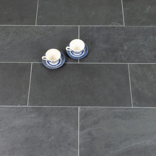 Brazilian - Black Slate Paving - 900 x 600 x 20mm - Sawn & Riven