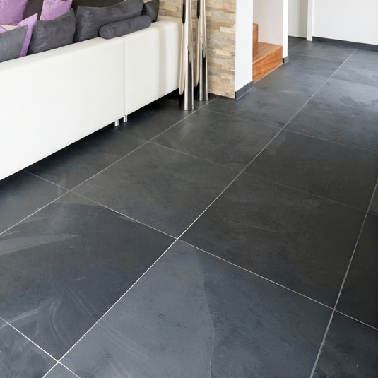 Brazilian - Black Slate Paving - 900 x 900 x 20mm - Sawn & Riven