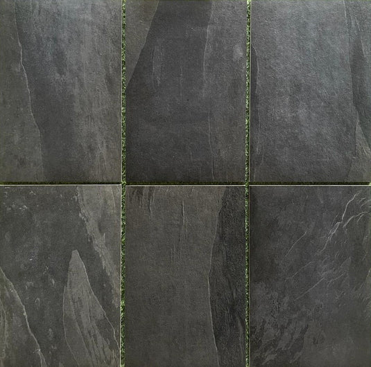 Slate Noir - Black Porcelain Paving Tiles - 900 x 600 x 20mm