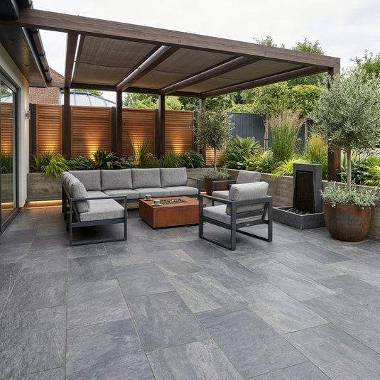 County Gris - Grey Porcelain Paving Tiles - 900 x 600 x 20mm