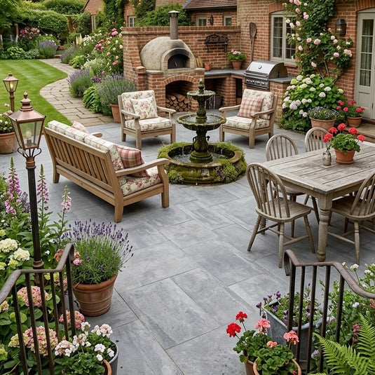 County Gris - Grey Porcelain Paving Tiles - 900 x 600 x 20mm